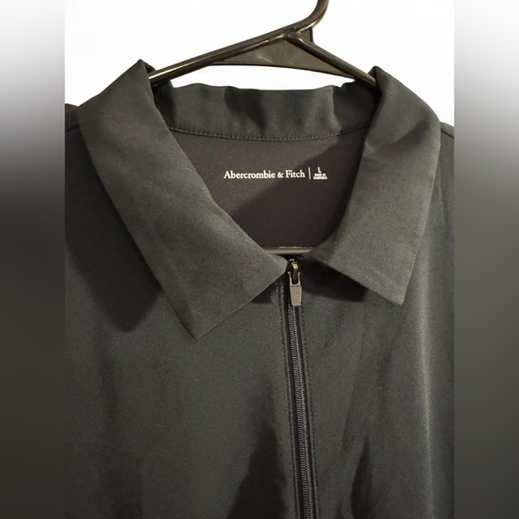 Abercrombie Traveler Zip-Front Mini Dress with Built-in Shorts Black L - Picture 4 of 12